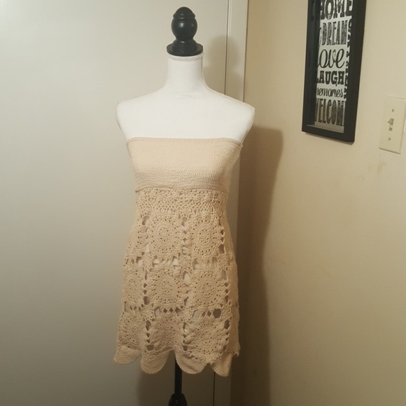 Flying Tomato Dresses & Skirts - Flying Tomato Halter Tube Dress Boho Crochet L